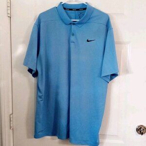 Nike Golf Dri-Fit Polo Shirt Men's XXL Blue Short Sleeve Golf Athletic